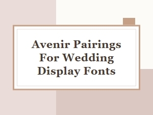Avenir Display Font Pairings for Weddings